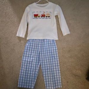 Delaney Boys Train Pants Set